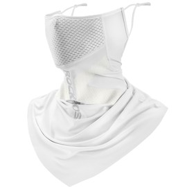 ROCKBROS Cooling Neck Gaiter with Ear Loops Summer Face Coverings for Men Women Cycling Fishing Mask