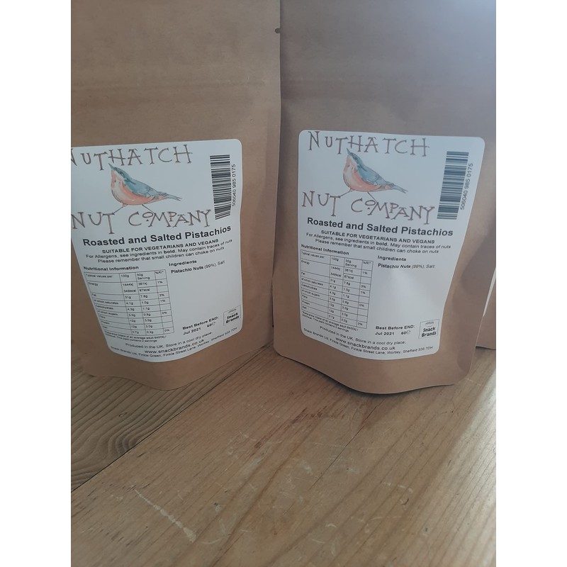1 x 500g Nuthatch Nut Company Roasted and Salted Pistachio