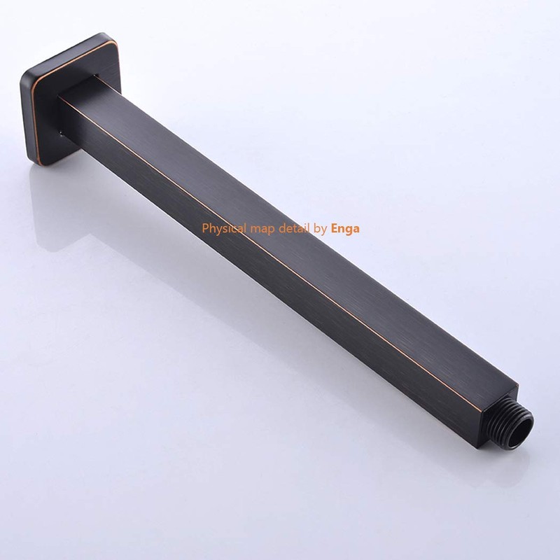 Brass Shower Arm with Flange, ENGA Oil Rubbed Bronze 12