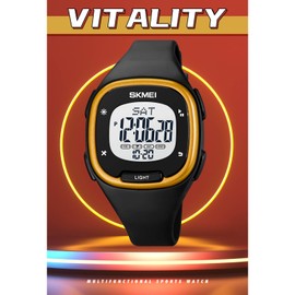 SKMEI 1959 sports watches Countdown double time watch alarm clock Chronograph table Digital watches 50 meters waterproof watch