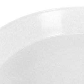 Austin Planter 6 inch (4.5" Base) Case of 5 Plant Saucers - White Granite Colored Polypropylene,Heavy Duty Indoor/Outdoor Pan,Collects Flower Pot Drainage and Excess Water, Made in USA