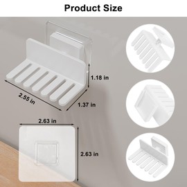 Zebrabox 2 Packs Watch Band Holder Organizer, Wall Mount Smartwatch with Band Organizer, Grooved Design for Easy Pick-and Place, Holds More Watch Straps, Easy Installation, Keeps Straps Tidy
