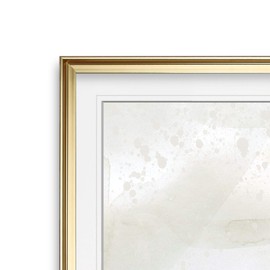 Renditions Gallery Neutral Spring II Birds Art Framed Scenic Pictures Landscape Painting Giclee Canvas Prints Animal Wall Decor, 24 x 24, Gold