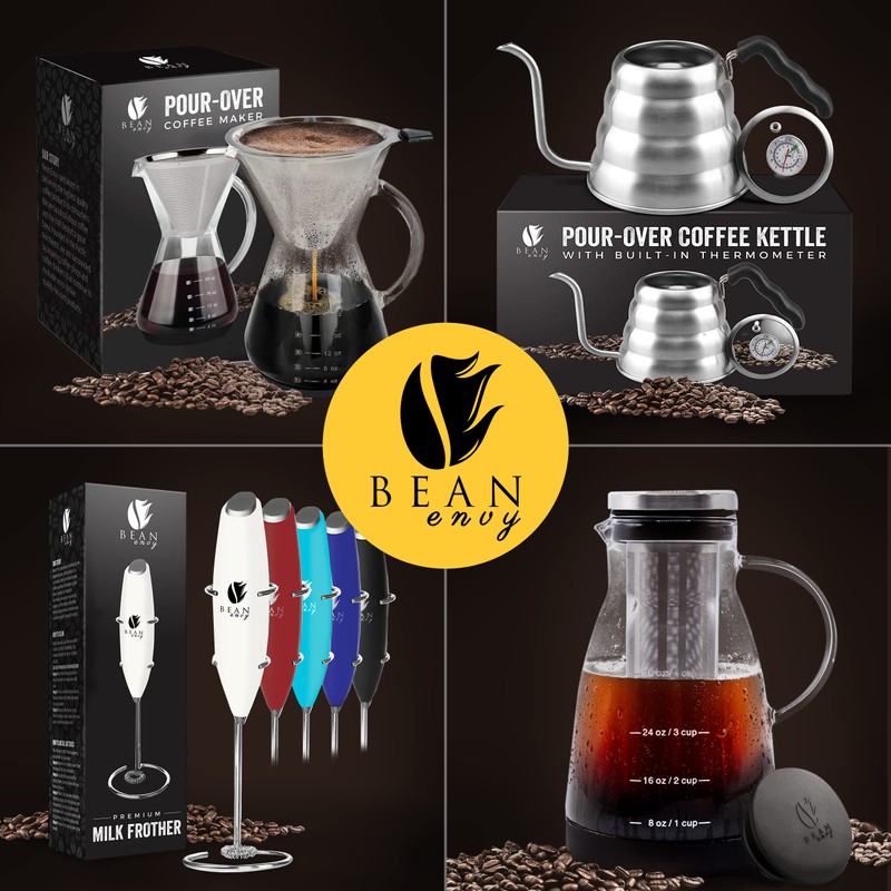 Bean Envy Pour Over Coffee Kettle - 40 oz, Stainless