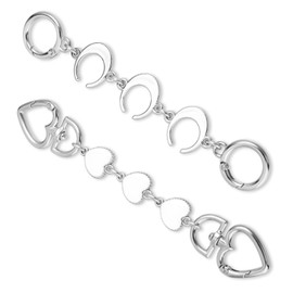 Pack of 2 Extension Chain Bag Chain Metal Wallet Extension Metal Bag Strap Short Handbag Purse Strap Extender Purse Clutch Handles for Replacement Handbag Accessories