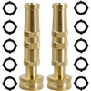 Triumpeek Solid Brass Hose Nozzle, 2 Pack 4" Heavy Duty
