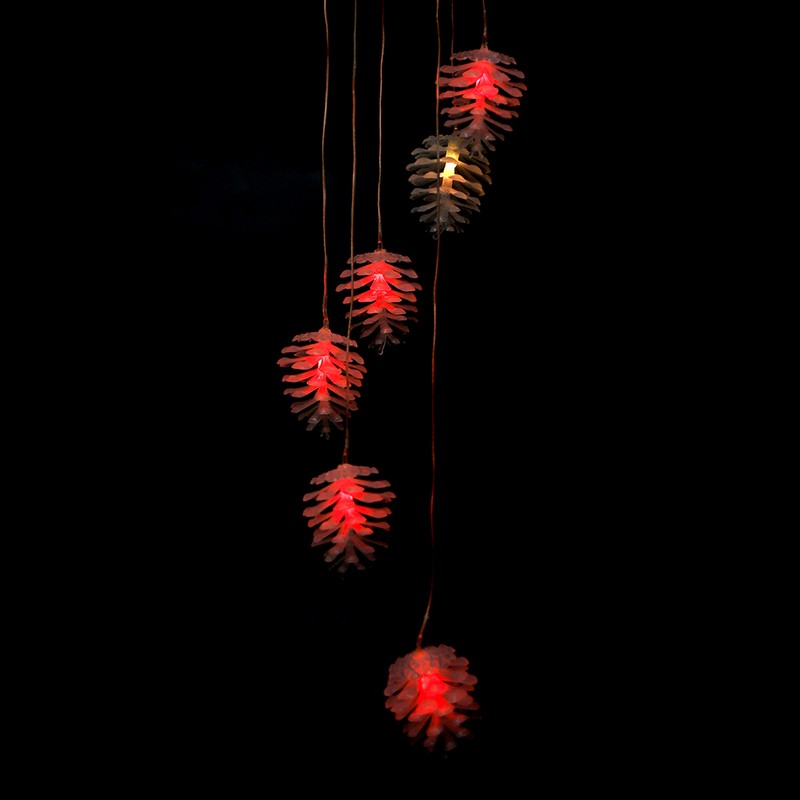 Pine Cones Style Solar Power Sensor LED Light Outdoor Colorful