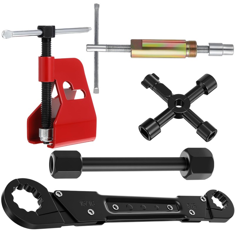 Lanties 5 Pcs Angle Stop Wrench Kit Plumbing Tool, Compression