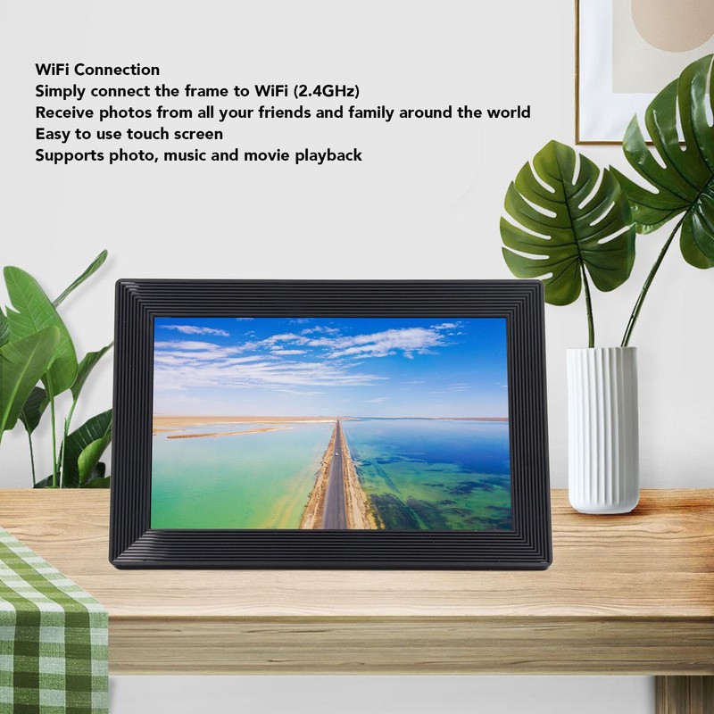 10.1 WiFi Digital Photo Frame IPS Touch Screen Auto Rotate