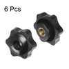 sourcing map 6pcs Star Knobs M8 Female Thread 38mm 6-Point