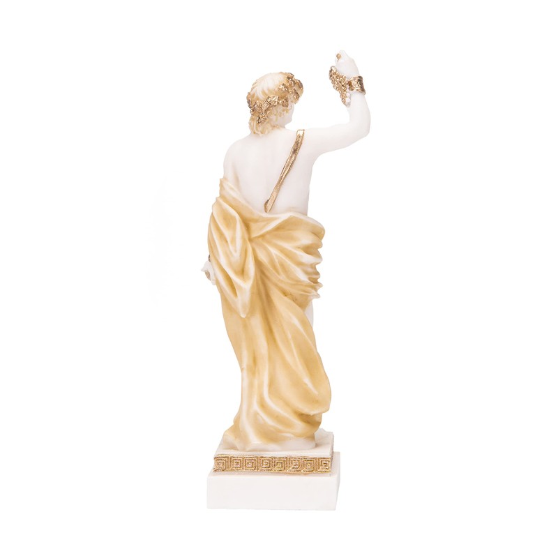 Dionysus Statue Bacchus Greek God of Wine Grape-Harvest Alabaster Sculpture