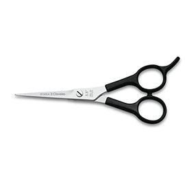 3 Claveles Relax Cutting Scissors for Hairdressers with Finger Rests 5.5 Inches Black