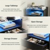 Arbuxzuy Floating Nightstand Set of 2 with Charging Station and