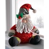 WeRChristmas Sitting Down Santa Christmas Decoration-30cm, 30 x 25 x