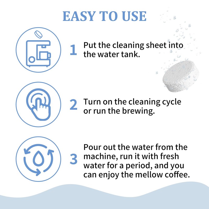 Pakimi Coffee Maker Cleaner Descaler Tablets, 24 Counts Machine Cleaning