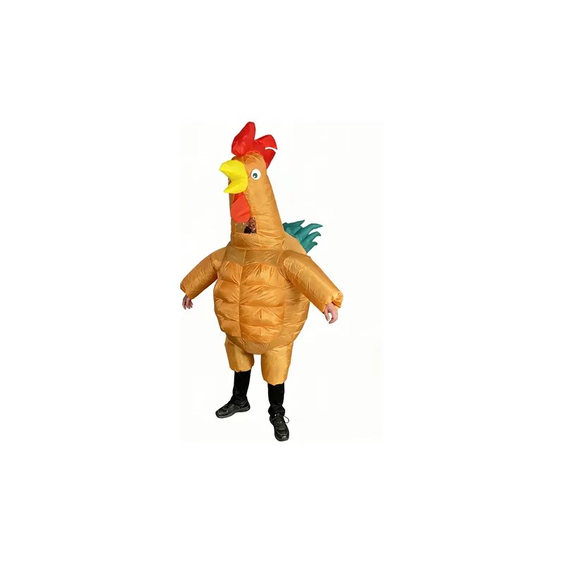 Disfraz Inflable De Gallo Musculoso Para Adulto