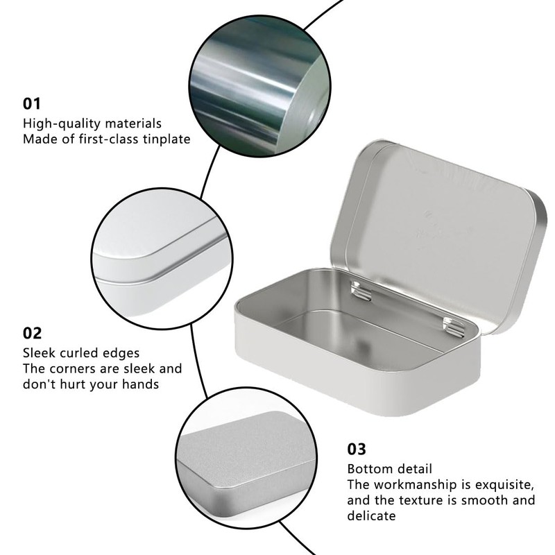 2 PCS storage iron box with Lid,metal rectangular storage container,