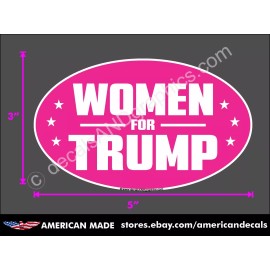 TRUMP SUPPORT STICKER WOMEN FOR TRUMP DECAL WINDOW BUMPER