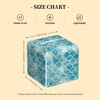 Blue Moroccan Quatrefoil Tissue Box Cover Leather Tissue Box Holder