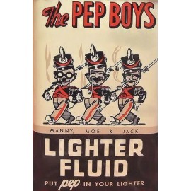 PEP BOYS Manny Moe Jack    AUTO PARTS LIGHTER FLUID ADVERTISING  5x7 REPRINT