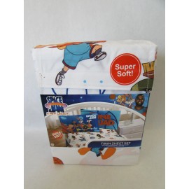 Warner Brothers WB Space Jam A New Legacy Soft Twin Sheet Set Looney Tunes Basketball Lebron