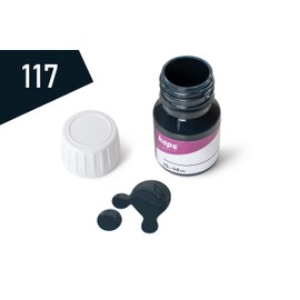 Dye With Primer For Natural And Synthetic Leather Shoes, Kaps Super Color And Preparer, 117 - Navy Blue, 25ml - 0.85 fl. Oz.