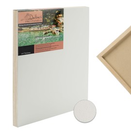 Da Vinci Pro Ultra Smooth Wood Canvas Gesso Board - 3/4" Deep, 9x12 Single White Acrylic Polymer Gesso Panels for Painting Fine Portraits and Ultra Fine Detail Illustrations and Artwork