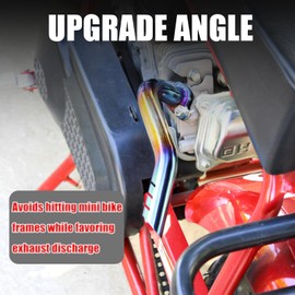 212cc Exhaust Pipe Header Kit for Coleman CT200u CT200u-ex BT200X KT196 196cc 6.5hp, for Non-Hemi Predator 212cc Baja Warrior MB200 GX160 GX200 Engine Axis M200 Mini Bike