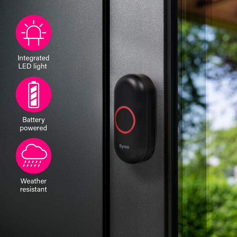 Byron Wireless Plug in Doorbell Set – 150 m Range