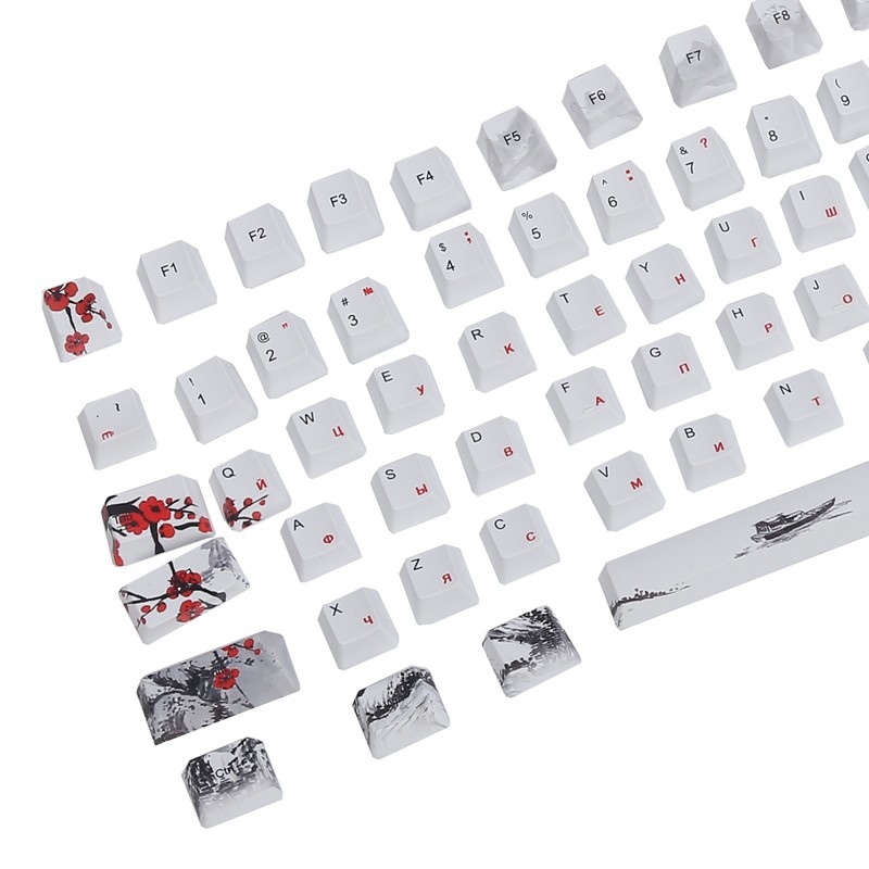 Keycaps PBT 5Sided Sublimation 110 Keys Keyboard Caps for Mechanical