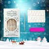 Vopintpy Extra Long Christmas Press on Nails Snowflake Stripe Fake