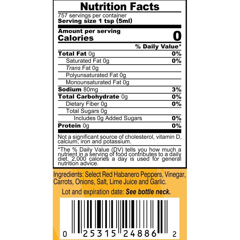 Marie Sharp’s Fiery Hot Habanero Pepper Sauce, 10 oz –