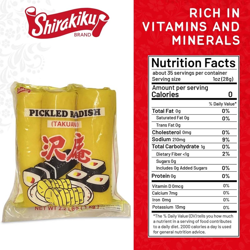 Shirakiku Pickled Radish Takuwan | Japanese Pickle with Sulfites |