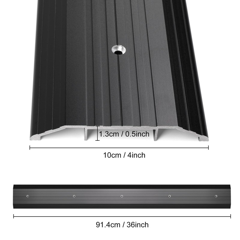 Orechic 4″Wide Sturdy Thicken Aluminum Threshold Strip, Stylish Floor Transition