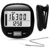 3D Pedometer Step Counter, Larger Display Walking Pedometer with Removable