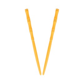 Carved Wooden Hair Sticks Set, Traditional Hair Chopsticks, 7 inches, 2 Pack, Vintage Style (Light Orange)