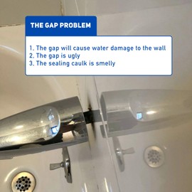 Welvzen 1/2" Thick Spacer for Tub Spout, Flange Trim Ring for Bath Faucet, Eschutcheon Cover Plate for Spigot with Split PVC Blocking Water, Shower Pipe Remodeling Sealer (304SUS-Chrome)