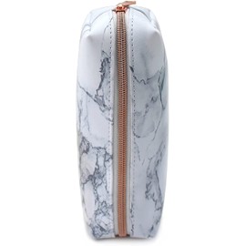 Fashion Stationery White Marble Pencil Case for Women Girls Teenagers Make Up Bags Ladies Cosmetic Bag or Gifts for Her for Girl