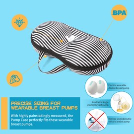 Wearable Breast Pump Bag Case Breast Pump Accessories Compatible with Wireless Breast Pump, for Working Mom Handless Electric Breast Pump and Extra Parts