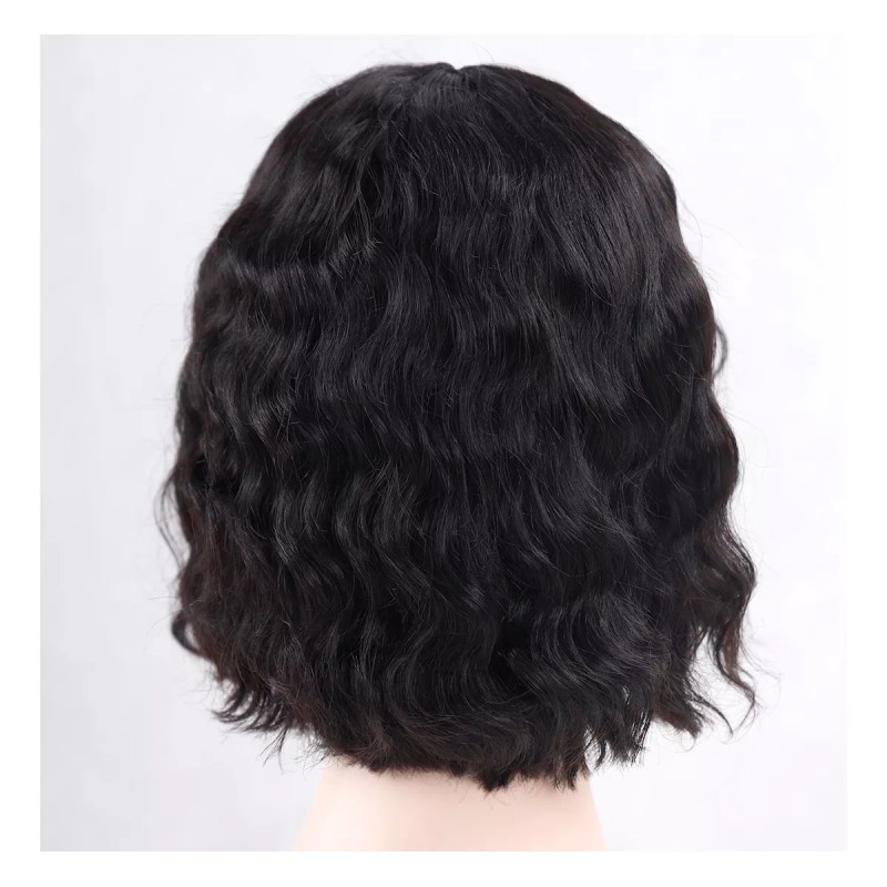 Bhf Fashion Peluca De Encaje Medio Peruca Cabelo 100% Humano