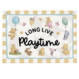 Long Live Playtime Banner Playroom Wall Decor for Kid Room 30"x20"