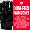 Franklin Sports Hi-Tack Premium Football Receiver Gloves - Black -