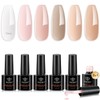 Modelones Builder Nail Gel 6 Colors, 8-in-1 Gel Builder Set