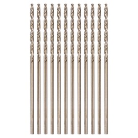 HARFINGTON 12pcs Cobalt Drill Bit, #56 0.0465" HSS-CO Aircraft Twist Drill Bit with Straight Round Shank for Drilling Stainless Steel Cast Iron Tough Material
