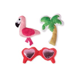 Fringe Studio Squeaker Pet Toy Set, Set of 3, Tropical (289445), Multi-Colored