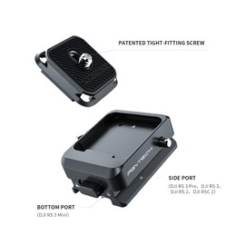 PGYTECH Camera Quick Release Plate with Clamp for DJI Ronin Stabiliser, Arca Swiss Quick Release Plate Compatible with DJI RS3 Mini/DJI RS 3 Pro/RS 3/RS 2/DJI RSC 2