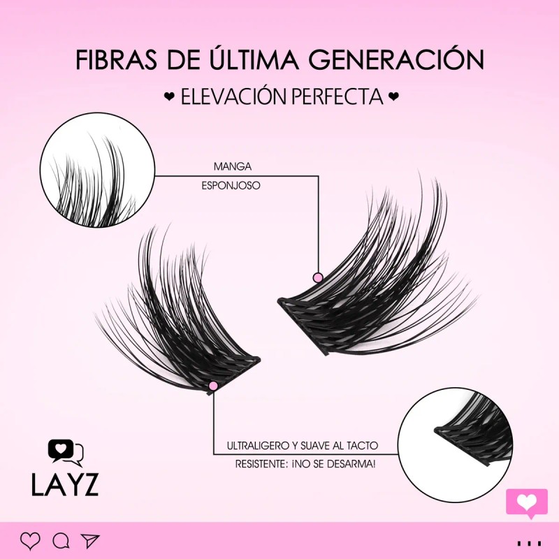 Wosheer Kit De Extensiones Pestañas 8-18mm Pestañas (layz)