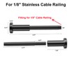 SOTTORICH 10 Pack 1/8" Black Stainless Steel Invisible Receiver and