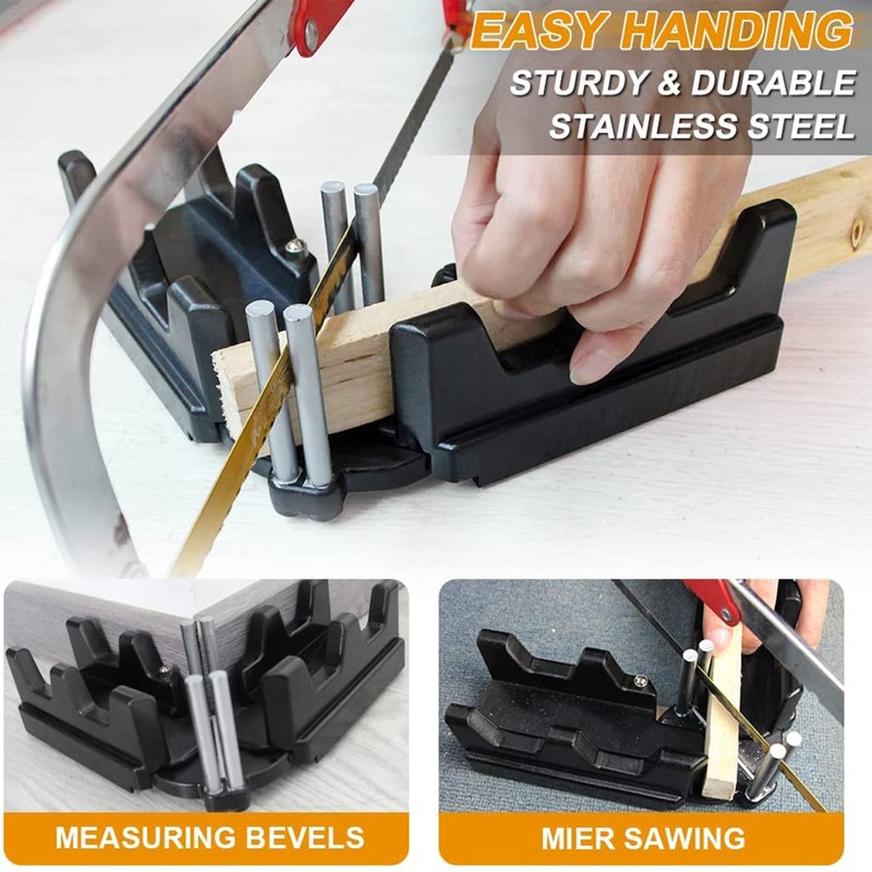 2-in-1 Mitre Measuring Tool, Measuring and Sawing Miter Angle Cutting