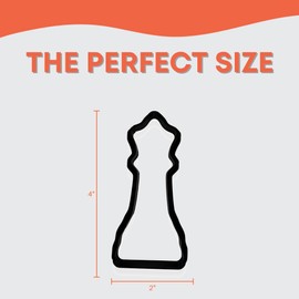 Queen Chess Piece Cookie Cutter with Easy to Push Design, for Baby Showers, Work Events, and Birthday Celebrations (4 inch)